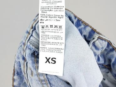 jeansy z asymetrycznym zapieciem: Szorty damskie, rozmiar XS — 4