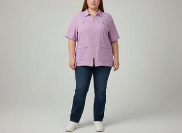 liliowa bluzki zara: Bluzka damska, rozmiar 5XL — 6