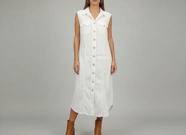 dluga biala koszula: Blue, Sukienka damska, rozmiar L — 6