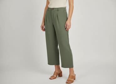 kuloty damskie jeansy: Terranova, Spodnie materiałowe damskie, rozmiar L — 6