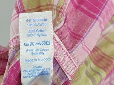bluzki z zamkiem z przodu: Shirt 3-4 years, condition - Very good, pattern - Cell, color - Pink — 5