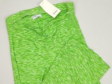 klapki lurso: Zielone spodnie damskie Bershka - Model: dzwony/flare z rozciągliwej — 1