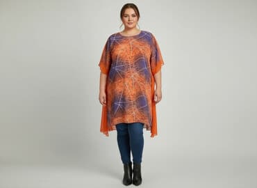 sukienki pomarańczowa na wesele: Sukienka damska, rozmiar 8XL — 6