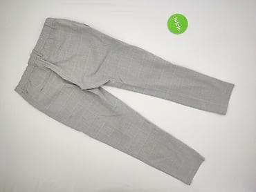 lech hydro active: Męskie spodnie w kratę – szare, elegancko-casualowe - Fason: proste — 3