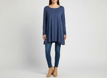 bluzki basic długi rękaw: Tunika damska, rozmiar S — 7