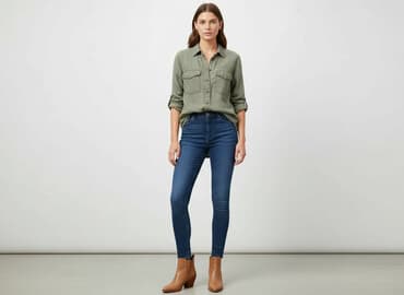 szara bluzka h m: H&M, Koszula damska, rozmiar S — 6