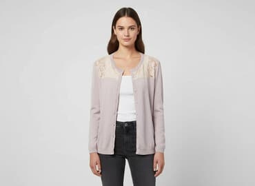 buty na koturnie z futerkiem: Bershka, Kardigan damski, rozmiar M — 6