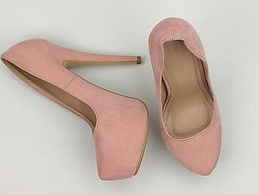 platforma wszystko: Cieliste różowe czółenka na bardzo wysokim obcasie z platformą - — 1