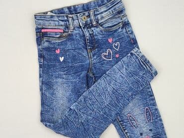 sweterek basic: Spodnie jeansowe, Little kids, 8 lat, 128, stan - Idealny — 1