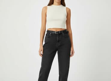 spodnie jogger damskie bershka: Bershka, Jeansy damskie, rozmiar S — 6
