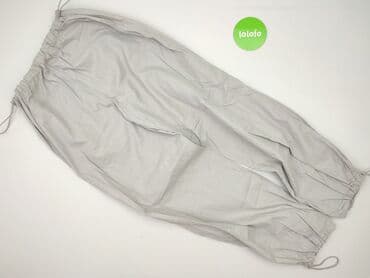 spodnie cargo szare pull and bear: Spodnie cargo damskie, rozmiar L — 3