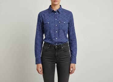 niebieska bluzki koszulowe: Сорочка жіноча, розмір S — 1