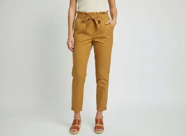 brązowe spodnie woskowane stradivarius: Stradivarius, Spodnie materiałowe damskie, rozmiar S — 1