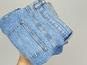 szerokie krótkie spodenki jeansowe: H&M, Shorts for women, size L — 7