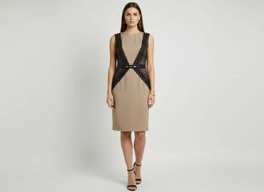 beżowy żakiet do sukienki: Rylko, Sukienka damska, rozmiar M — 1