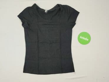 czarne t shirty damskie w serek: Extenso, T-shirt damski, rozmiar S — 3