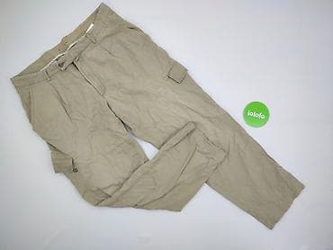 cargo: Męskie spodnie cargo CARLO - Kolor: beżowy/kaki - Fason: cargo — 2