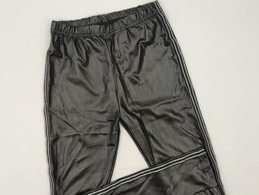 legginsy czarne prążkowane: Legginsy Ze skóry ekologicznej damskie, rozmiar M — 2