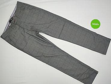 jacket: Męskie spodnie Bigman Denim – elegancka krata, kolor szary. - Krój — 2