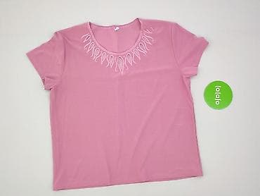 rozowy: Bluzka damska, rozmiar 4XL — 2