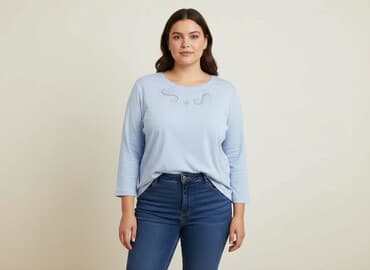 bluzki bawełniane rękaw 3 4: Women's blouse, size 3XL — 1