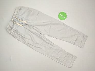 szare szerokie jeansy: Spodnie materiałowe damskie, rozmiar S — 2