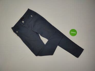 legginsy damskie plus size: Freesia, Material trousers for women, size L (EU 40) — 2
