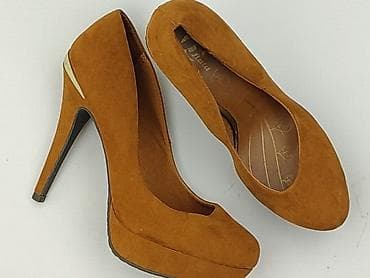 platforma wszystko: Czółenka na wysokim obcasie z platformą – damskie - Rozmiar: 37 — 1