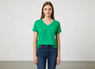 dark gren t shirty: T-shirt damski, rozmiar S — 1
