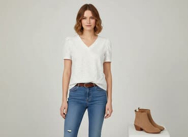 dluga biala koszula: Emery Rose, Bluzka damska, rozmiar L — 6