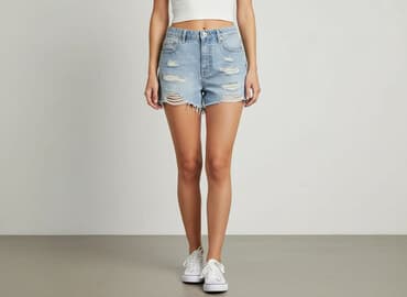 szorty jeansowe damskie z dziurami: Szorty damskie, rozmiar S — 6