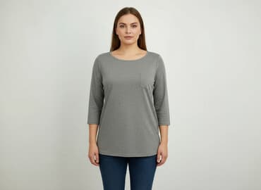 szara bluzka damska: Bluzka damska, rozmiar 3XL — 6