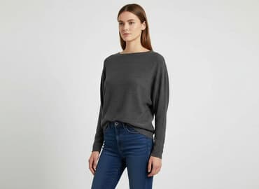 sweter piórkowy na drutach: Yessica, Bluzka damska, rozmiar M — 7