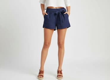 granatowe spodenki damskie: Szorty damskie, rozmiar L — 6