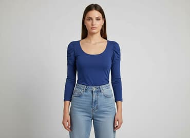 granatowe bluzki: Reserved, Bluzka damska, rozmiar L — 7