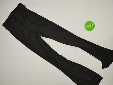 czarne cargo pull and bear: PrettyLittleThing, Spodnie materiałowe damskie, rozmiar L — 3