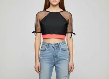 siateczkowy t shirty: Top damski, rozmiar M — 1