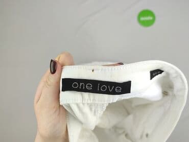 biale szerokie jeansy: One Love, Jeansy damskie, rozmiar M — 4