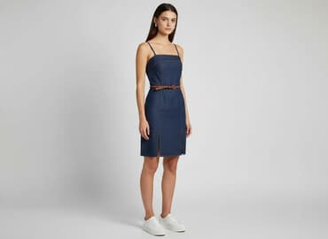 sukienka z cienkiego jeansu: Sukienka damska, rozmiar 2XS — 1