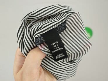 biała bluzka w czarne paski: H&M, Women's blouse, size S — 5