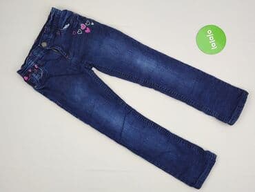 spódniczka szelki: Spodnie jeansowe, Kiki & Koko, 7 lat, 122, stan - Idealny — 2
