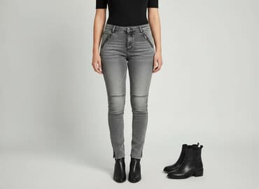 polskie jeansy prl poznań: SZACHOWNICA, Jeansy damskie, rozmiar XL — 1