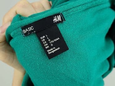 szmaragdowy sweter: H&M Basic, Kardigan damski, rozmiar L — 5