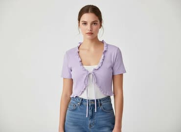 krótkie spodenki z kokardą: Shein, Kardigan damski, rozmiar M — 6