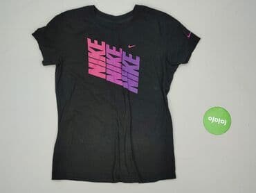 czarna koszulka pod marynarkę: Nike, T-shirt damski, L — 2