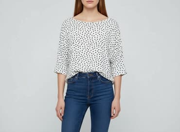 szara bluzka damska: Bluzka damska, rozmiar S — 6