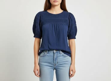 sweter z bufiastymi rękawami: Loft, Bluzka damska, M — 6