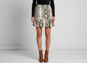 spódnice w panterkę z falbanami: PrettyLittleThing, Spódnica damska, rozmiar S — 1