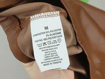 legginsy z wysokim stanem modelujące: Legginsy Ze skóry ekologicznej damskie, rozmiar M — 4