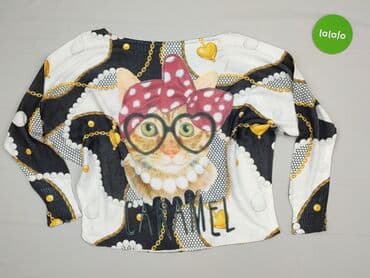 bluza w koty damska: Bluzka damska, 4XL — 2